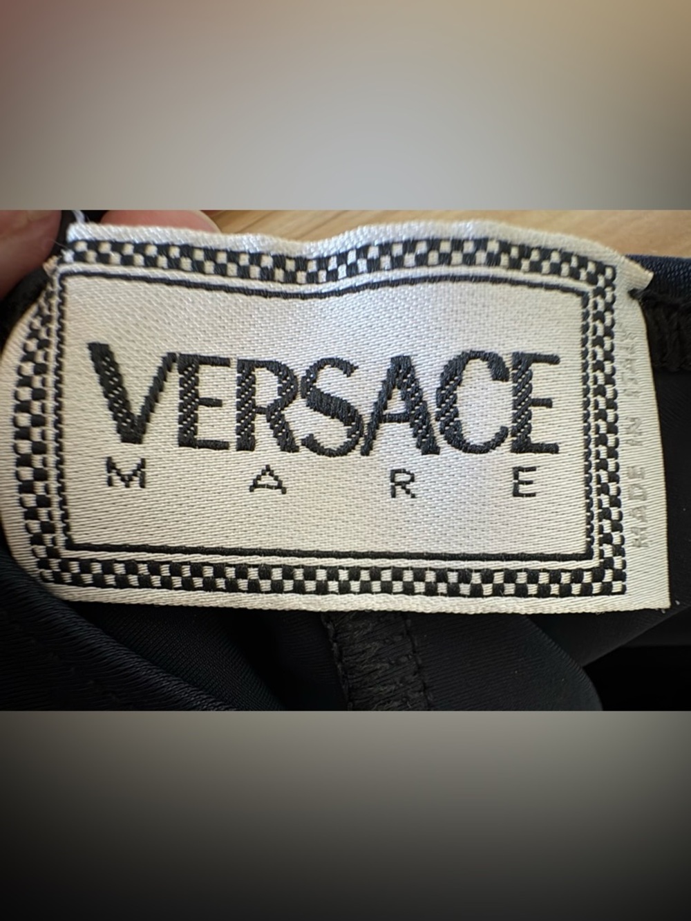 Versace Black Asymmetrical Slip Dress - Picture 5 of 5